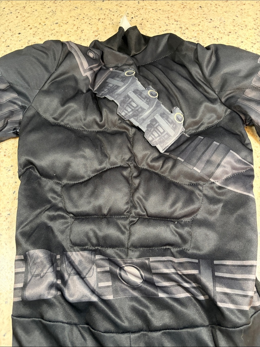 GI Joe Hasbro Kids Costume Black with Gray Graphic Accents